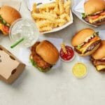 Shake Shack burgers, fries, and drink