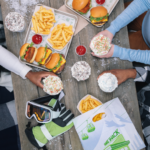 Friends enjoying a meal at Shake Shack