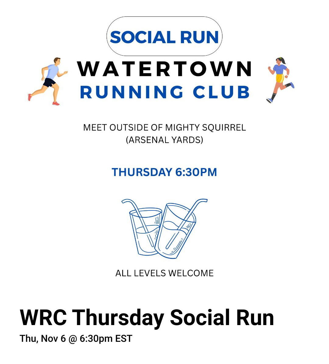 Thursday Running Watertown Running Club - Thursday Social Run : Events : Arsenal Yards