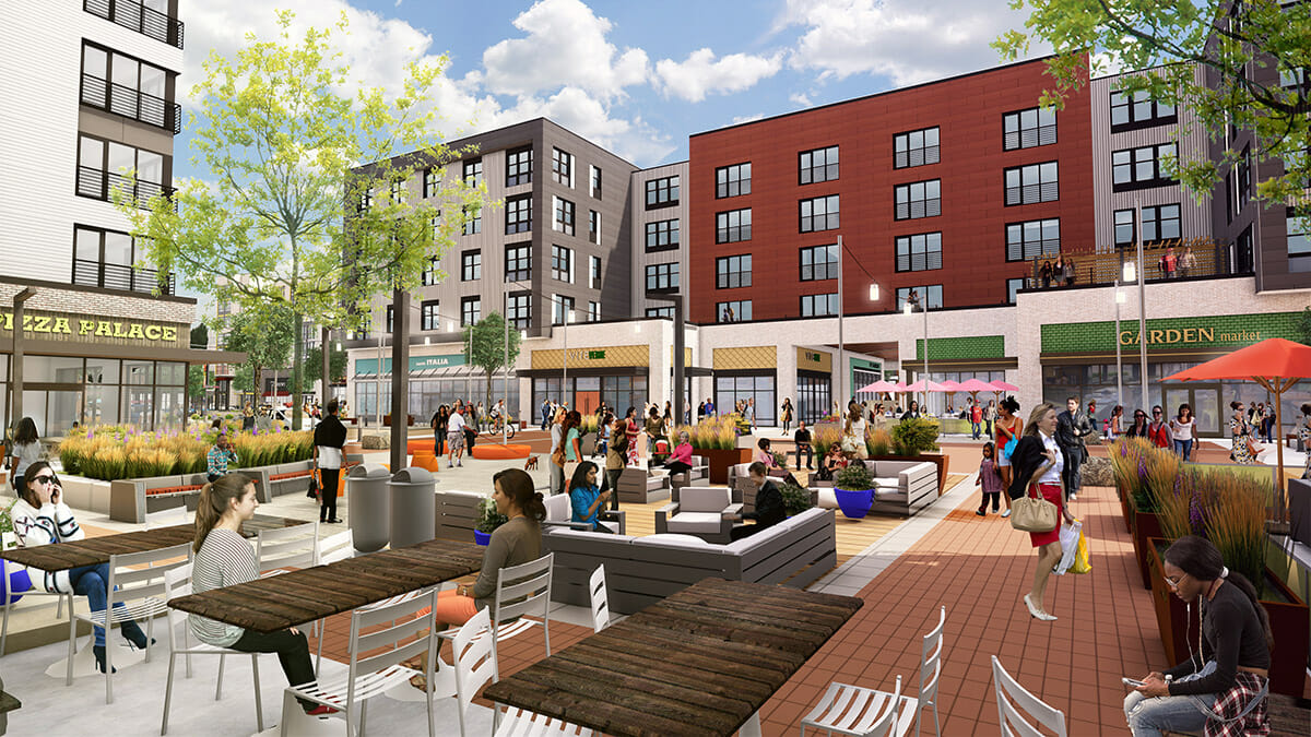 Rendering of Bond Square in Arsenal Yards