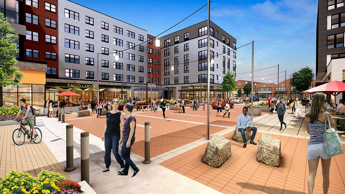 Rendering of Bond Square in Arsenal Yards