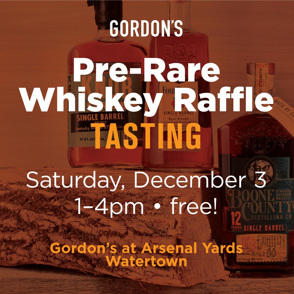 Pre-Rare Whiskey Raffle Tasting